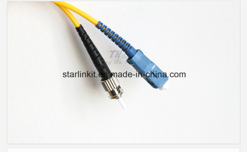 Sc St Duplex Single Mode Fiber Optic Patch Cord Cable