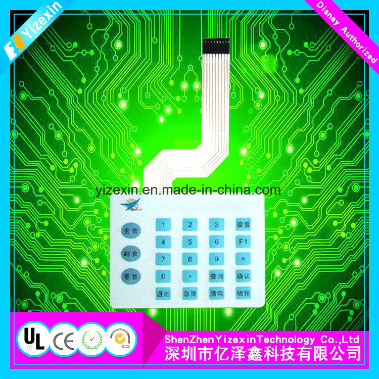 Customized Touch Screen Overlay Membrane Switch with LED