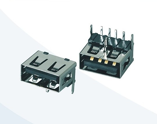 Female Connector USB2.0 DIP 90 Degree Slim Type