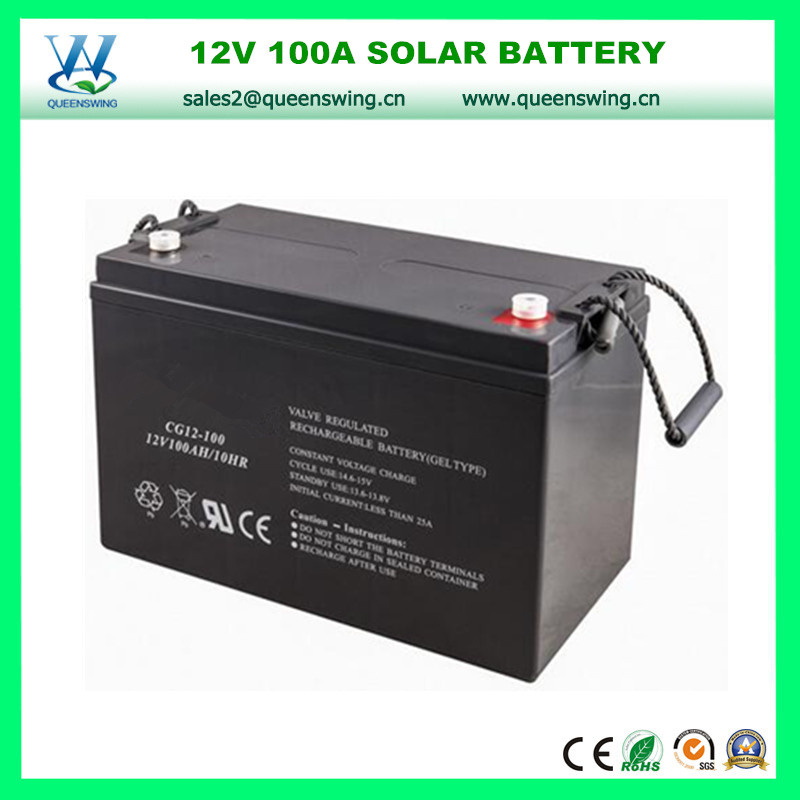 12V 100ah Deep Cycle Storage Gel Battery (QW-BG100A)