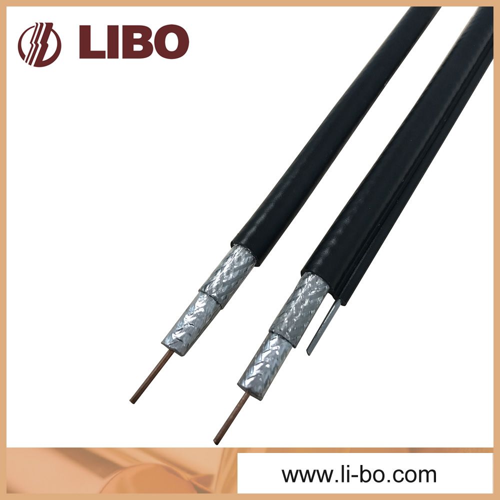 75 Ohm Braid Standard Shield Rg59 Coaxial Cable for CCTV Ctav System with Black PVC Jacket