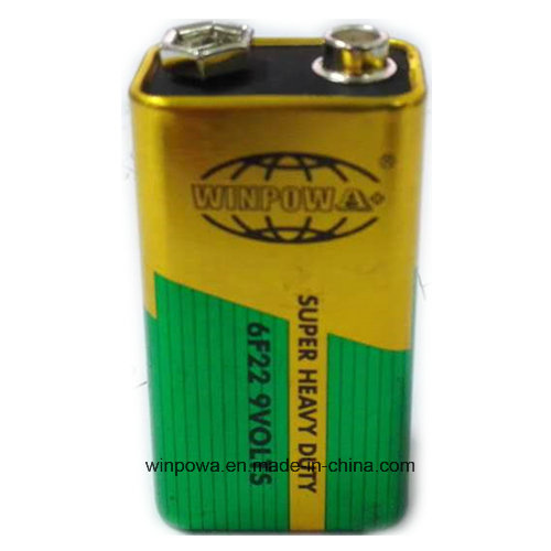 Rectangular Cell 9V Super Heavy Duty 6f22 Battery