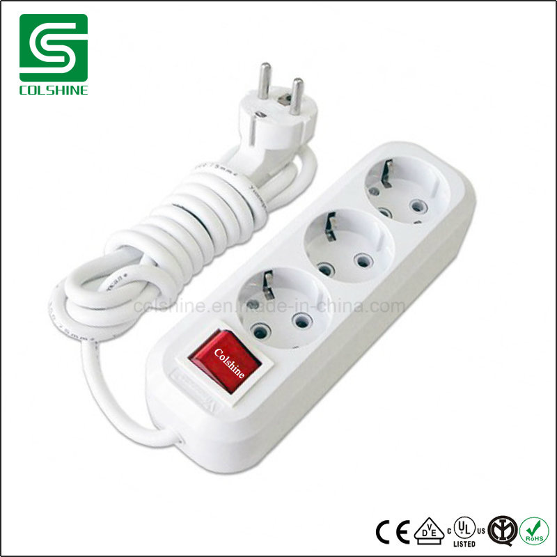 European Extension Socket 3 Gang Socket with Switch