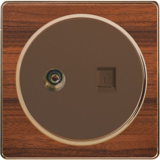 British Standard TV Plus Telephone Socket Flat (A2)