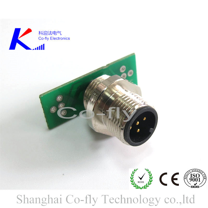 5 Pins Panel Mount Automotive Waterproof M12 M8 Metal Electrical Connector
