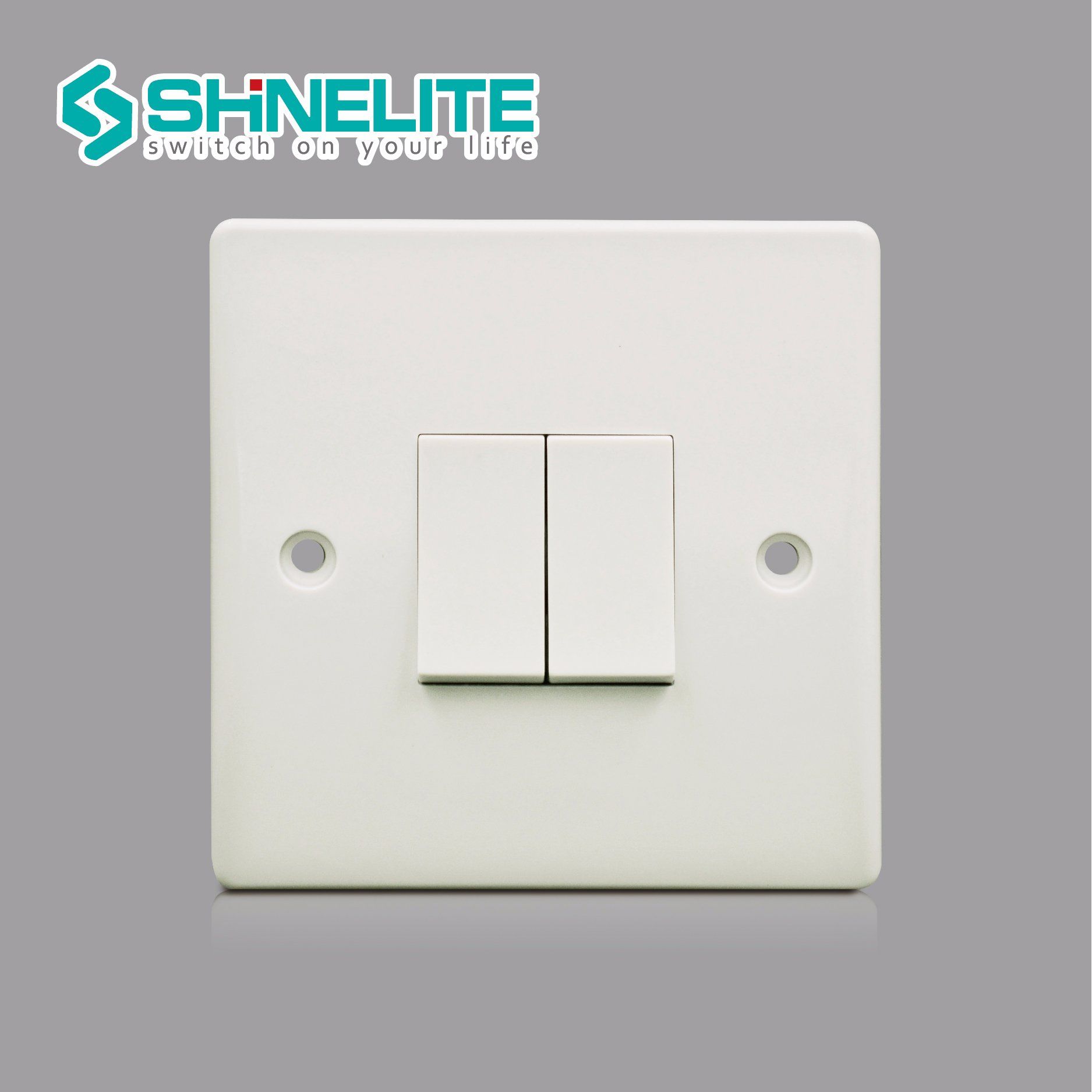 New Design 10A 2 Gang Wall Switch BS Standard