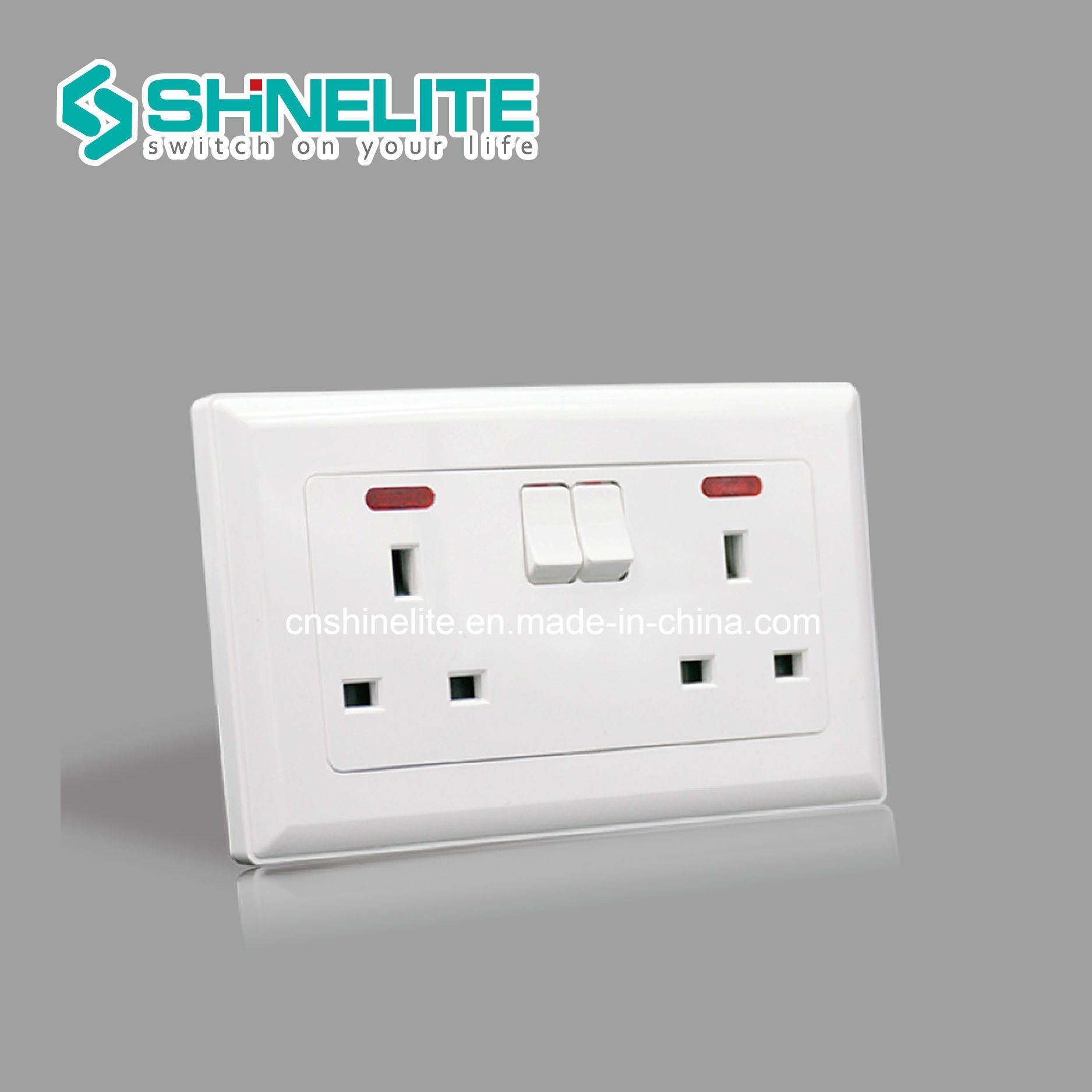 Modern Design 13A Wall Switch and Socket British Standard