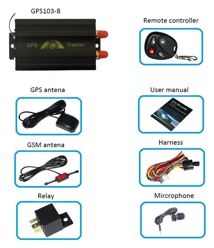 10 Years Free Web Tracking Platform Coban Hot Sale Tk103A GPS Vehicle Tracker with Remotely Stop Engine