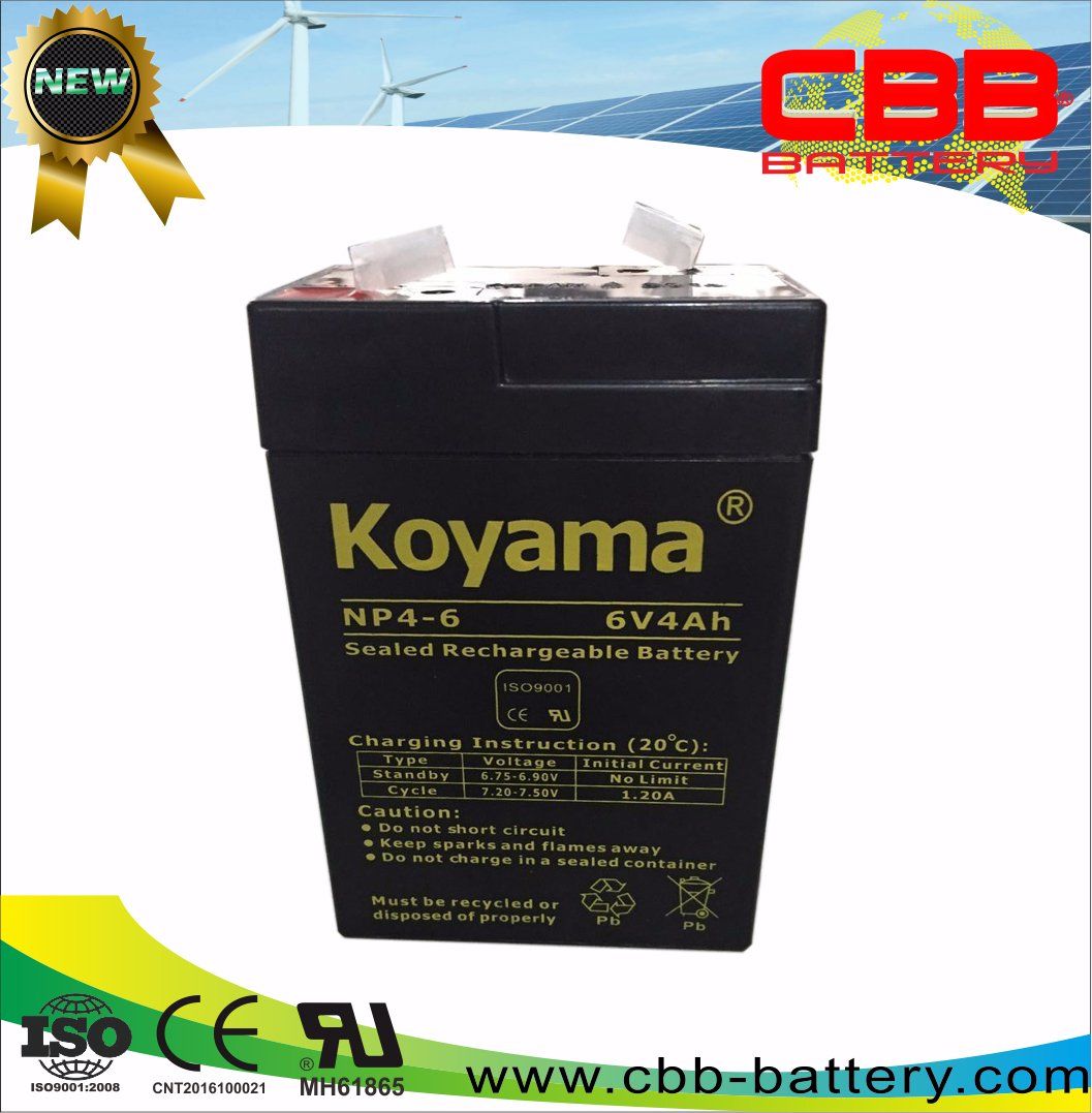 4ah 6V VRLA Rechargeable Micro UPS Battery