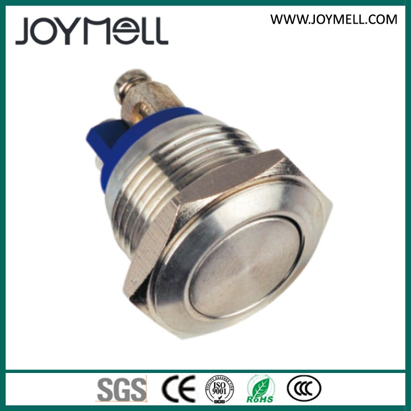 Electric Metal IP67 Push Button Switch 19mm