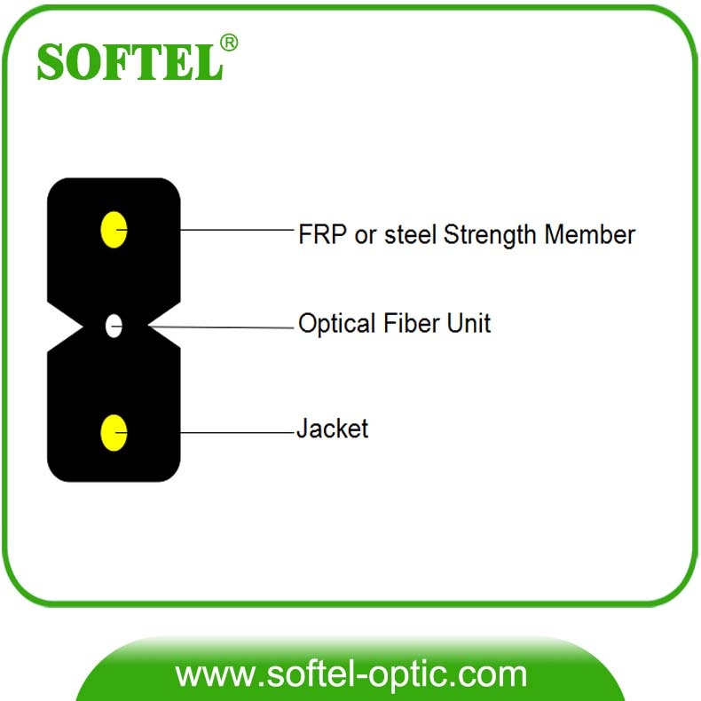 LSZH Sheath FTTH Indoor Fiber Opitcal Drop Cable