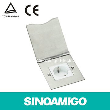 Stainless Steel 2 Modules Floor Junction Box Floor Socket