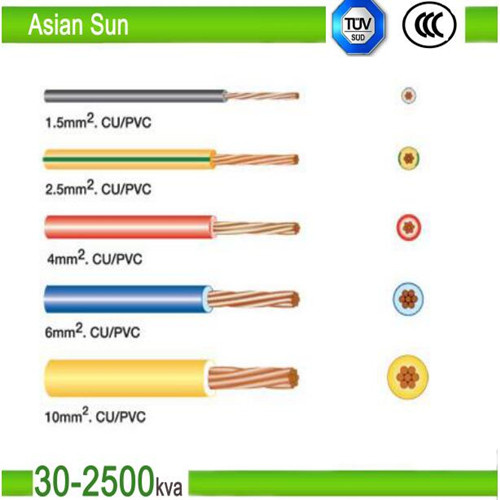 450/750V Copper Conductor Tw/Thw PVC Insulated Electrical Wire