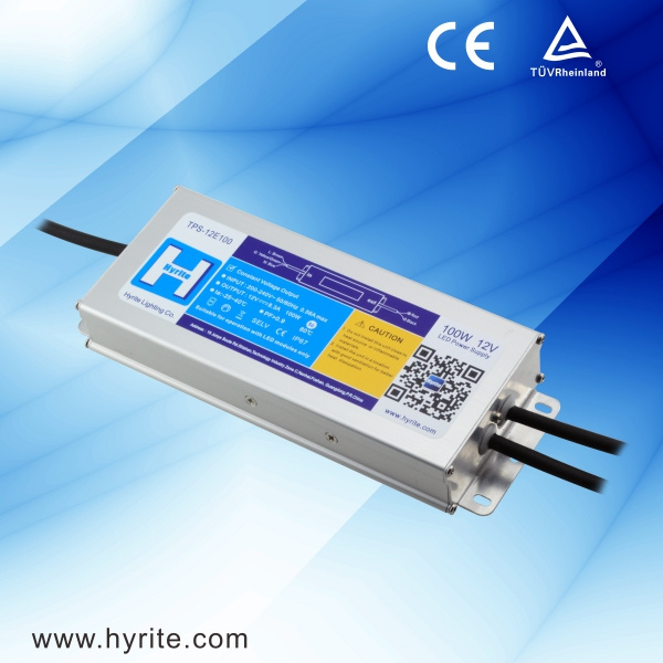 100W 12V TUV Certified Waterproof IP67 LED Driver