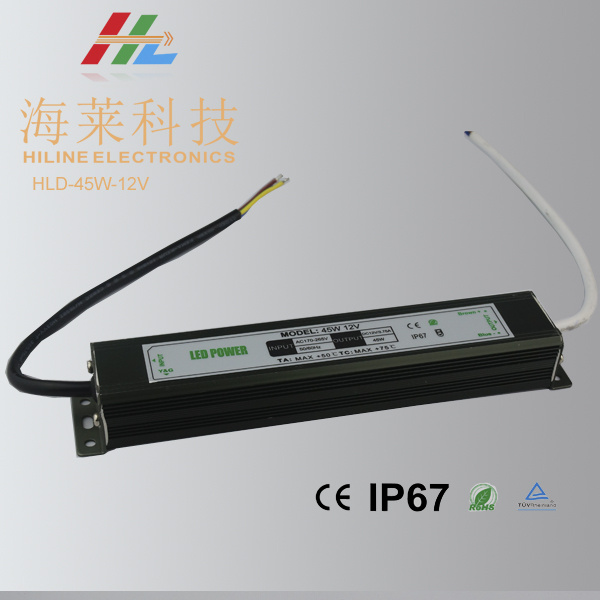 LED Driver 45W Black Housing Waterproof
