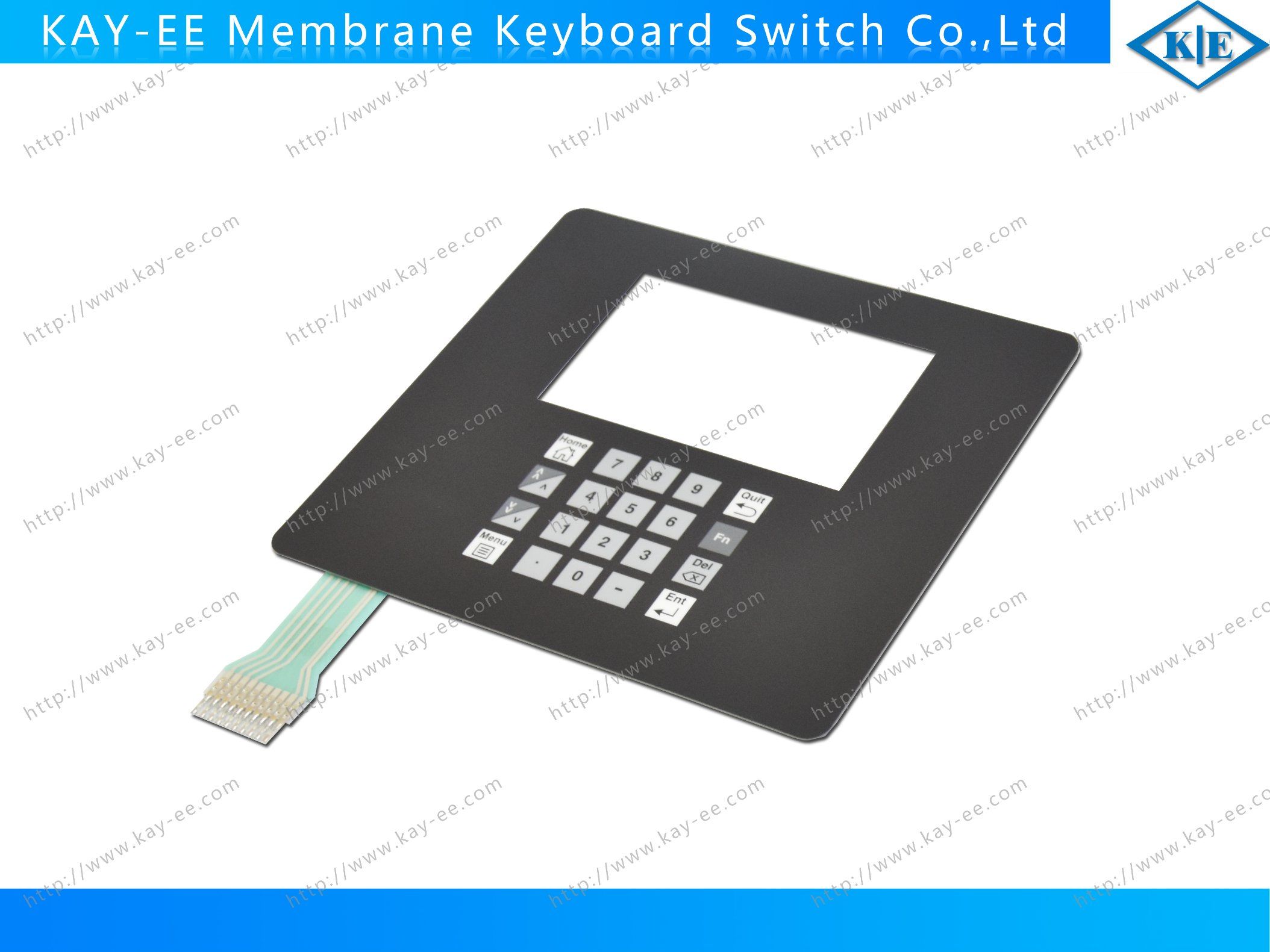 Metal Dome Structure Membrane Switch with Nicomatic Male Pin