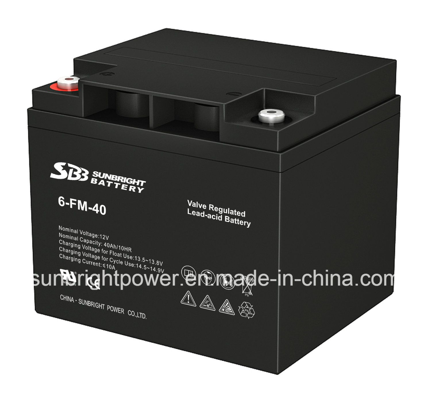SBB 12V40ah Medium Size Maintenance Free Lead Acid Battery