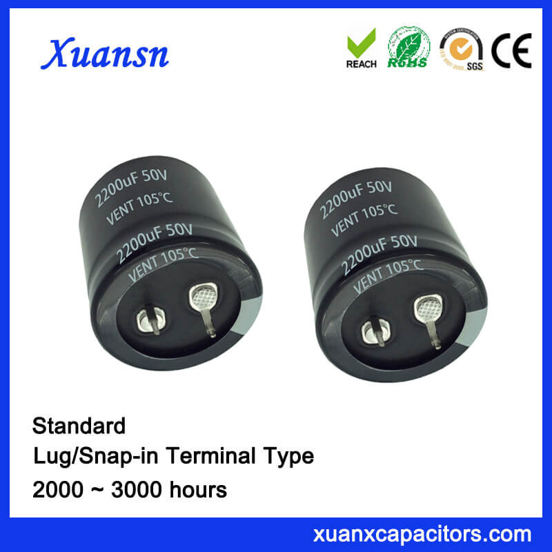 Snap in 2200UF 50V Electrolytic Capacitor 105c