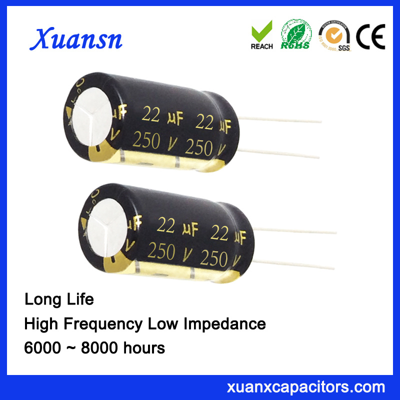 Good Quality 22UF 250V Long Life Electrolytic Capacitor