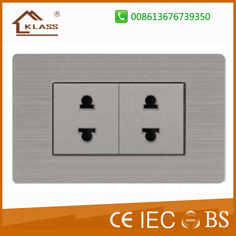 Ce Approved 25 Years Guarantee 2pin Double Socket