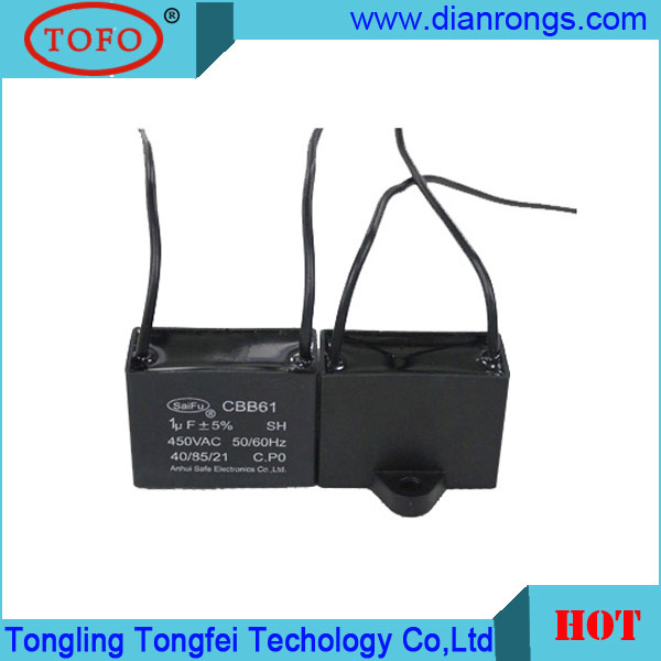 500VAC Capacitor 1UF Cbb61 for Fan 2016