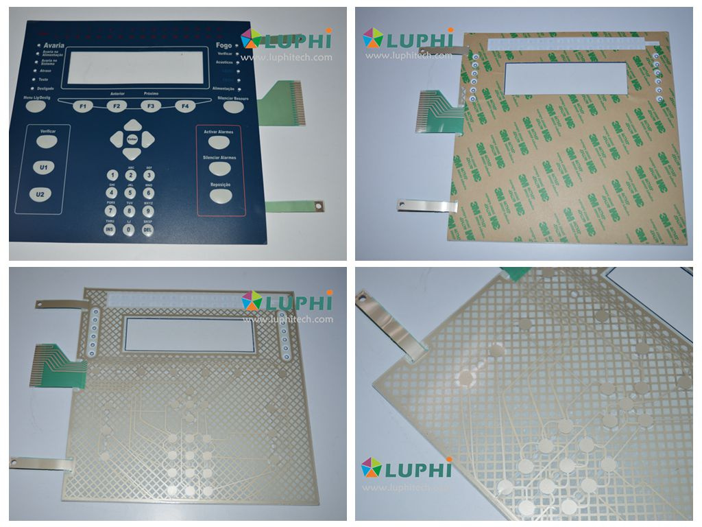 Flexible Circuit Control Keyboard Membrane Switch Graphic Overlay
