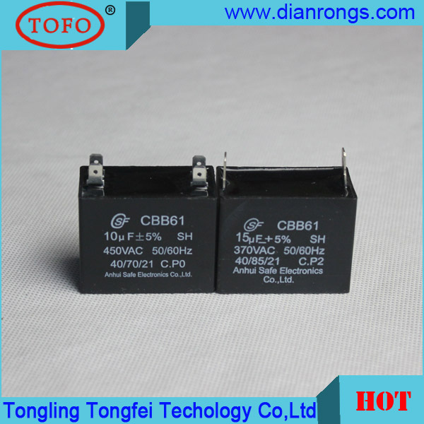 25UF Sh 370V 450V Cbb61 Capacitor for Fan