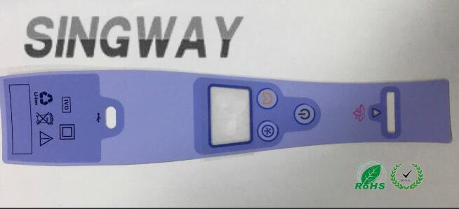 Key Embossed Membrane Switch with Zif Connector