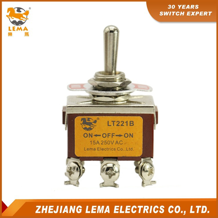 Lema Lt221b Double Pole Screw Terminal Mini Toggle Switch