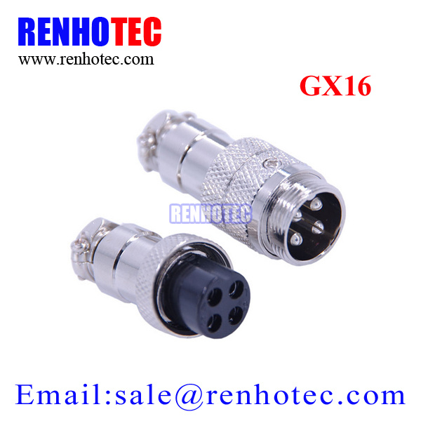 Waterproof IP55 Gx16 Circular Connector Aviation Cable Connector