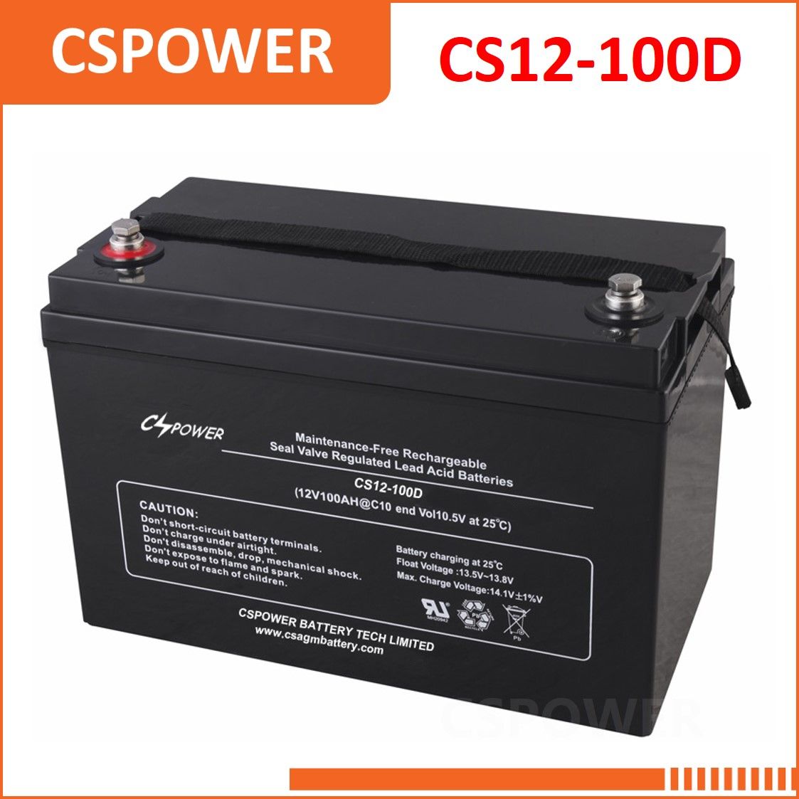 12V Deep Cycle VRLA Battery 12V100ah