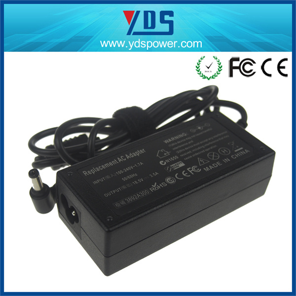 18.5V 3.5A 65W AC/DC Charger for Toshiba