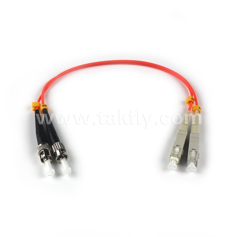 Sc Upc to St Upc Duplex Om1 mm Fiber Optic Patch Cord