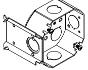4 in. Steel Octagonal Ceiling Box with Vertical Bracket, UL Approval