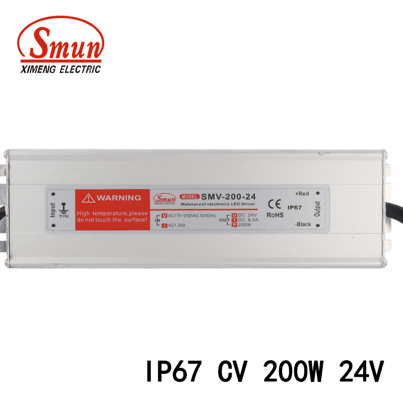 200W 24VDC 8.3A Waterproof Constant Voltage LED Switching Power Supply