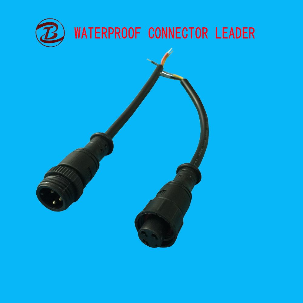 Newest Design Black Color 3 Pin Waterproof Connector