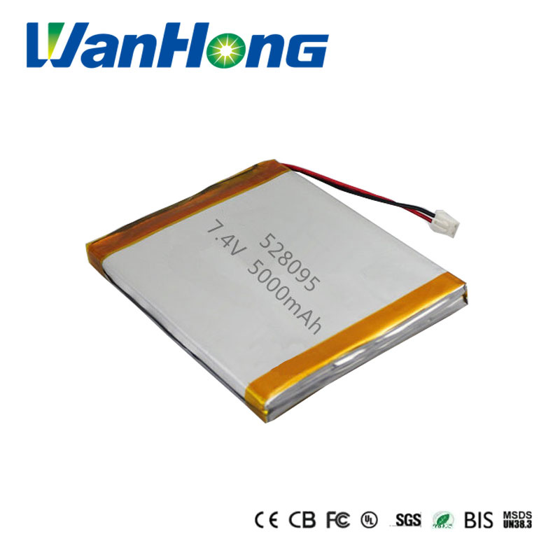 528095 7.4V 5000 mAh Lithium Polymer Battery Mobile DVD Microphone