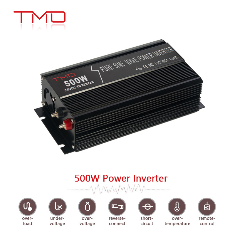 Portable Lightning Fast Charging DC 12V to 110V AC 500W Mini Power Inverter for Laptops, Tablets, Movie Projectors, Consoles & More