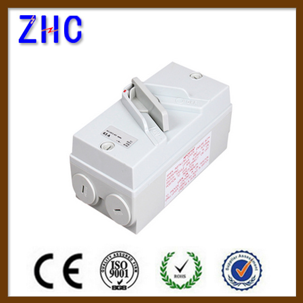 Australian Standard IP66 20A 35A 63A 500V Waterproof Isolator Switch
