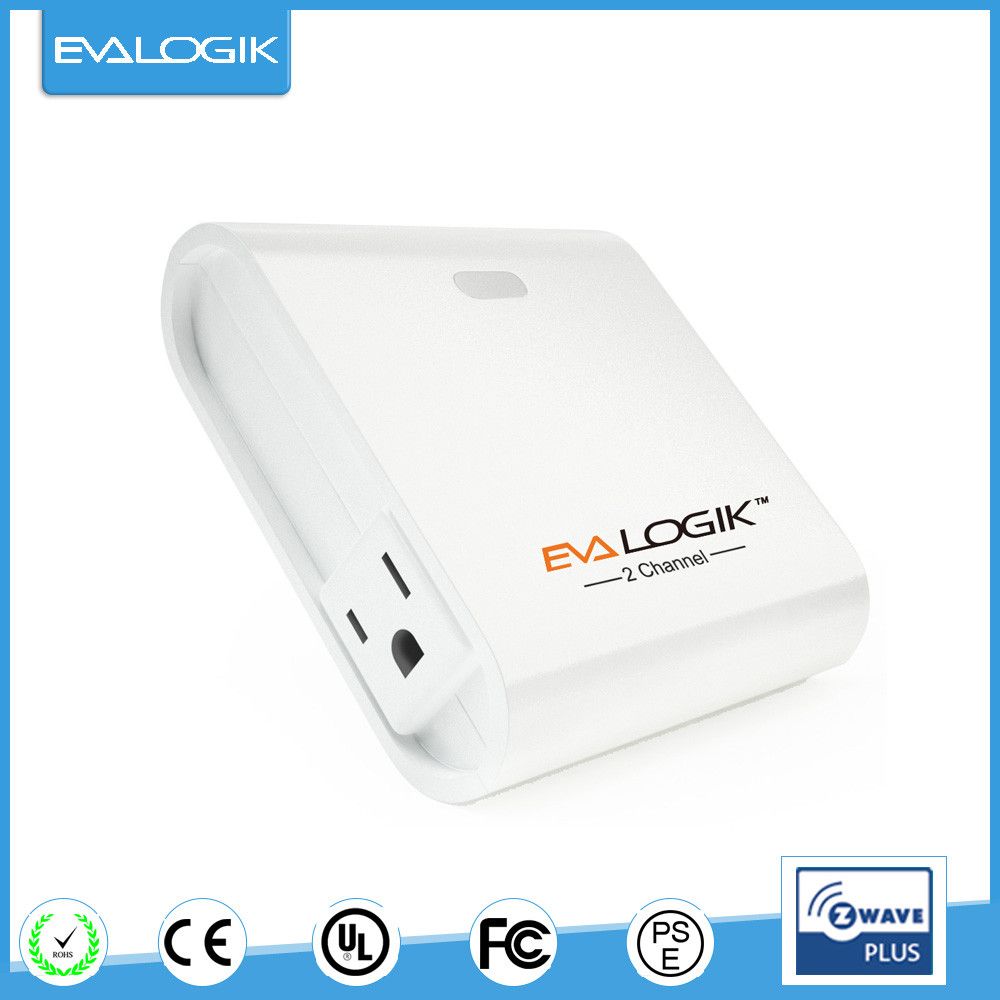 Z-Wave Two Channel/Two Way Smart Plug for Home