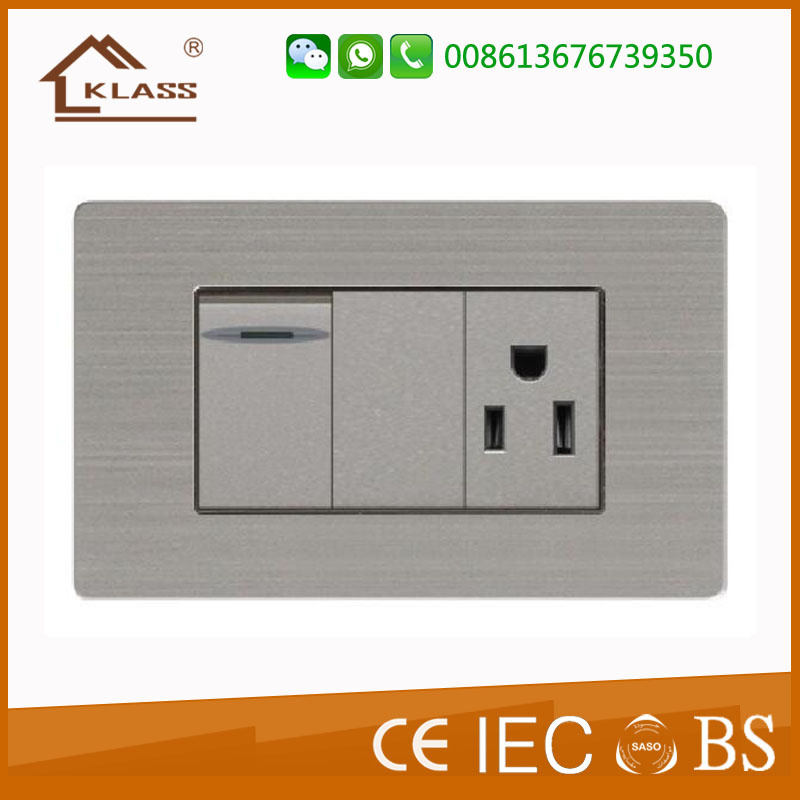 One Gang One Socket Wall Switches South American