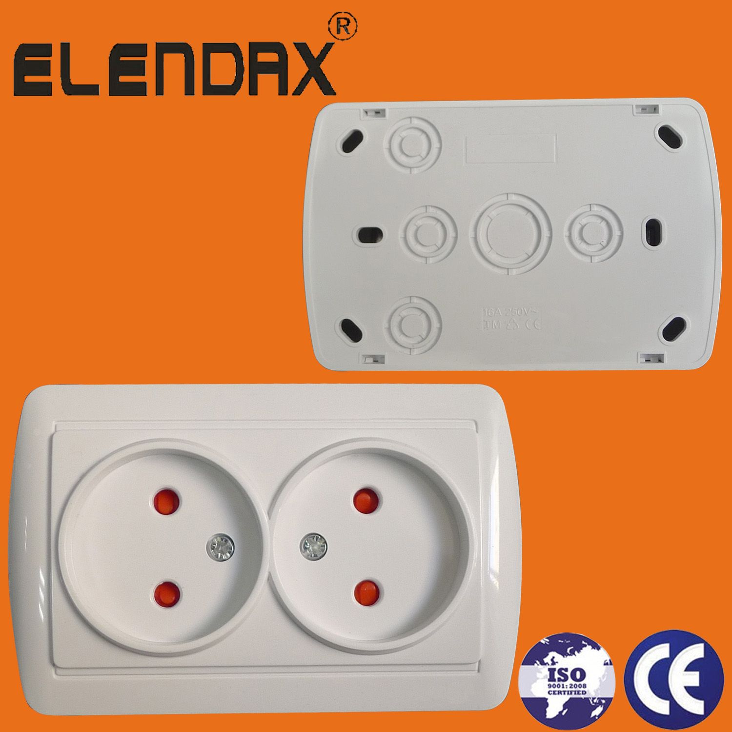 German Standard Surface Mounted Wall Power Socket (S8209)