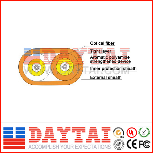 Duplex Flat 2 Core Indoor Fiber Optic Cable