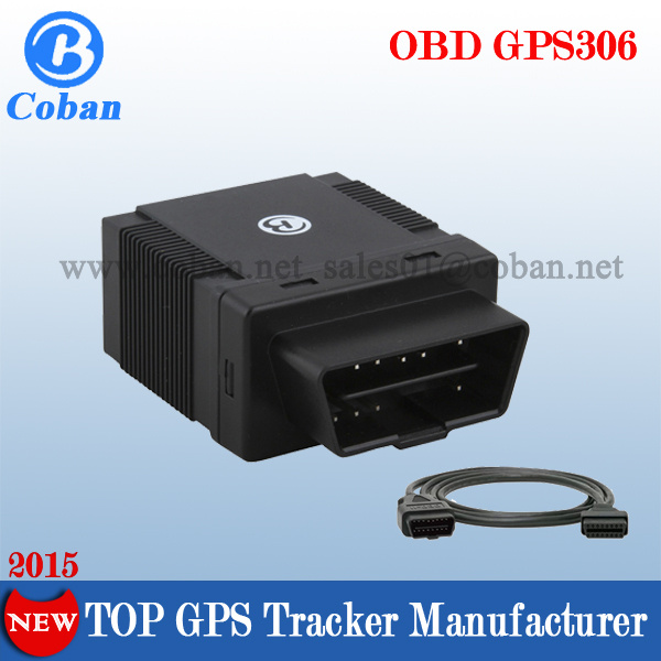 Plug & Play OBD II GPS GPRS GSM Car Tracker GPS306 From Coban Factory for SMS Tracking on Cellphone with a Google Map Link