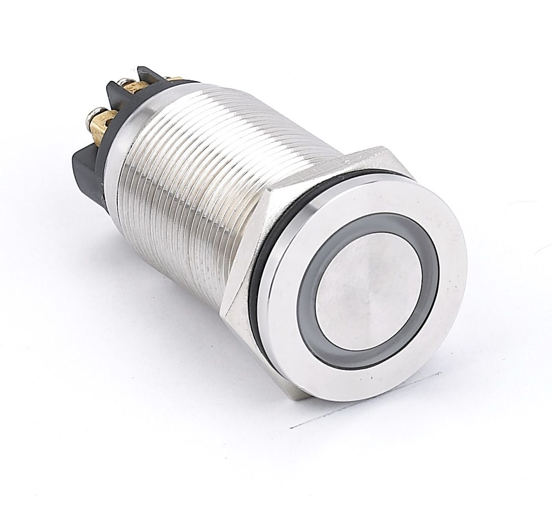Hyperplane Ring Illuminated Screw Terminal Push Button Switch