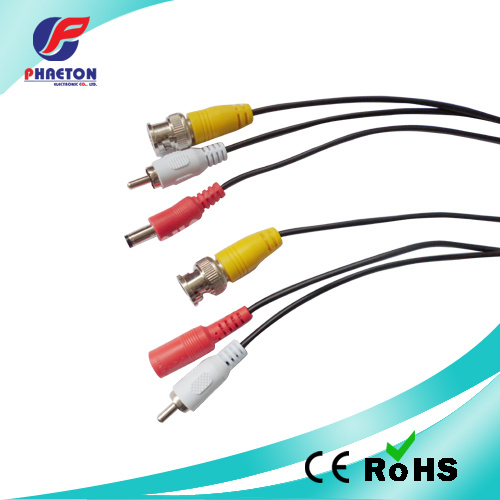 Power Audio Video Camera Cable with BNC+RCA+DC Connector (pH6-1601)