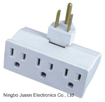 American White 3 Pin Plug