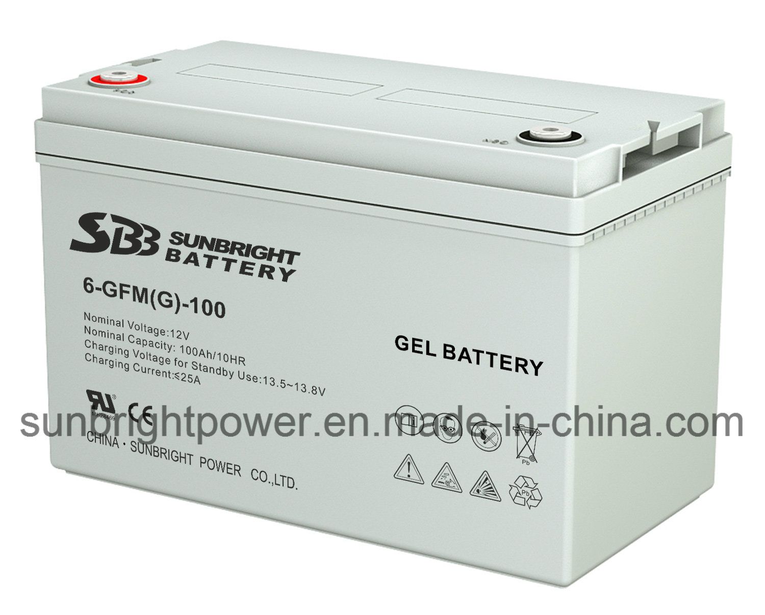 12V100ah Rechargeable Solar Power System Gel Storage Battery
