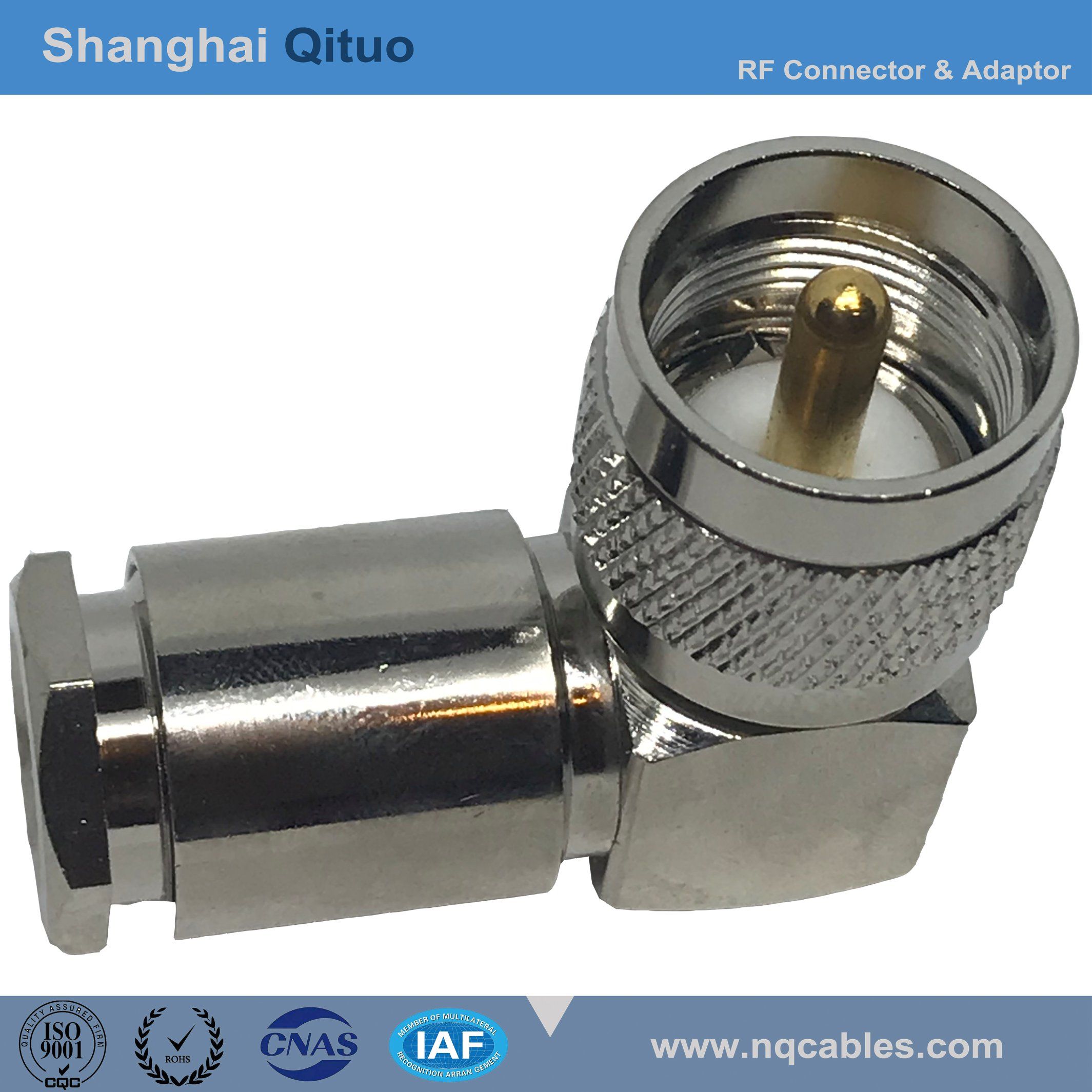 RF Connector UHF (SL16) Right Angle Male Plug for Syv-50-7u (UHF(SL16)-JW-7)