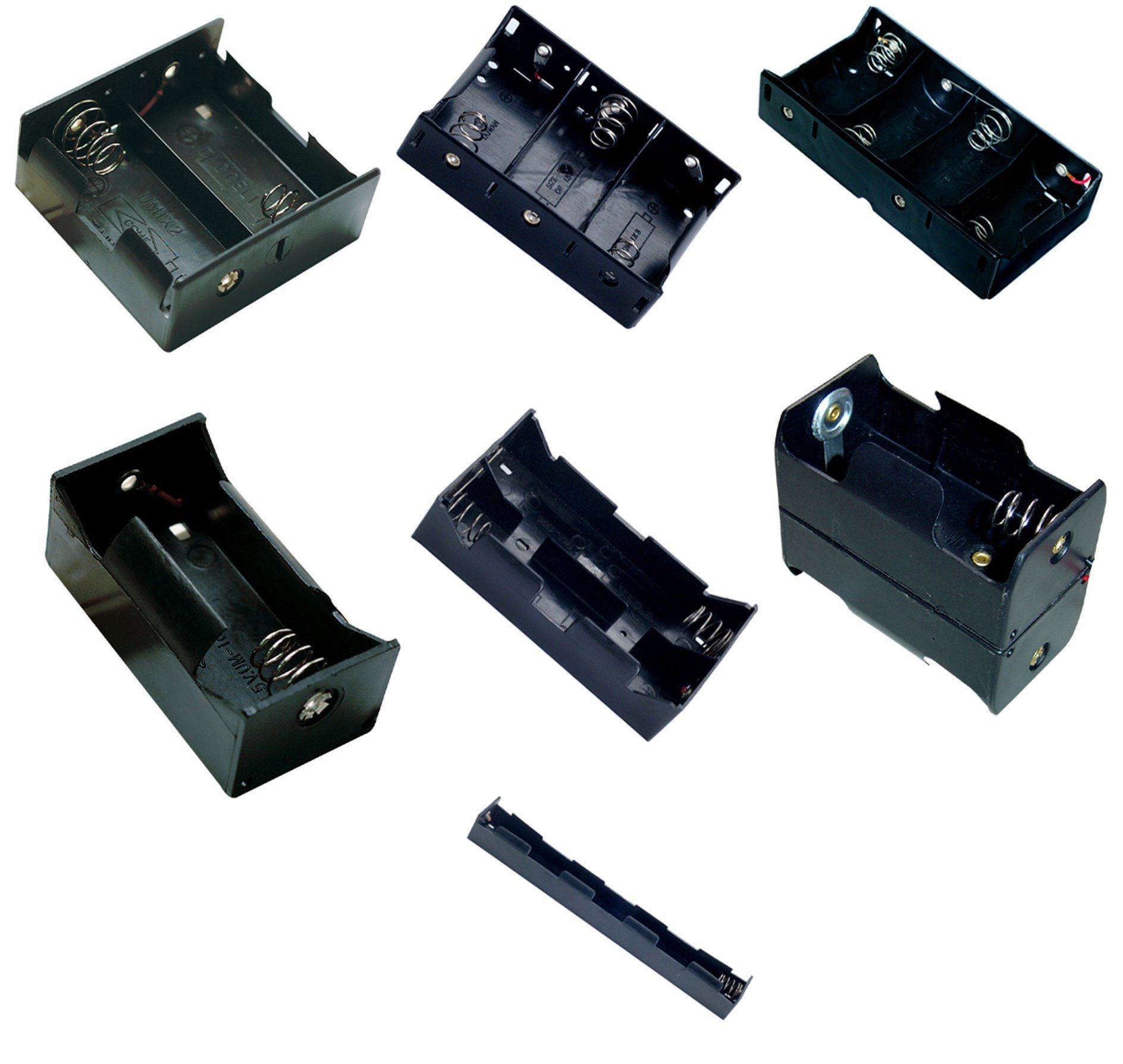 Plastic PP Cover and Without Cover D Cells Battery Holder